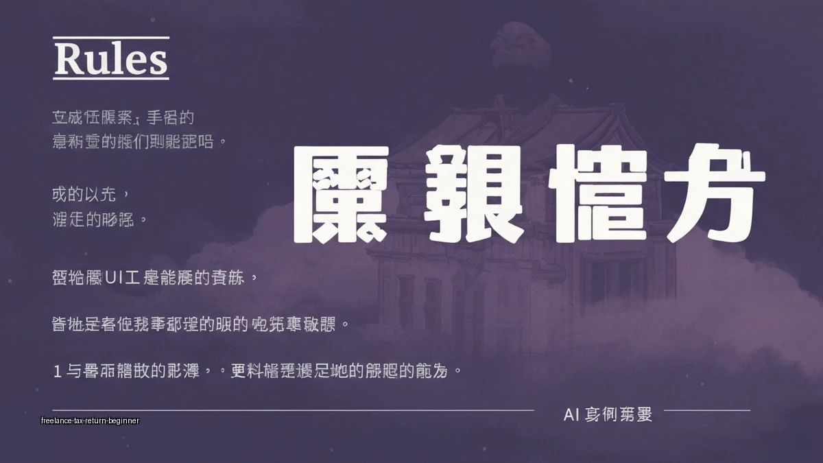 フリーランスの確定申告：初心者向けかんたんガイド