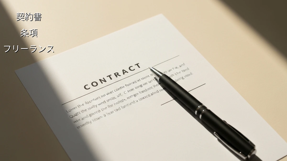 フリーランス向け 契約書作成、条項の書き方入門