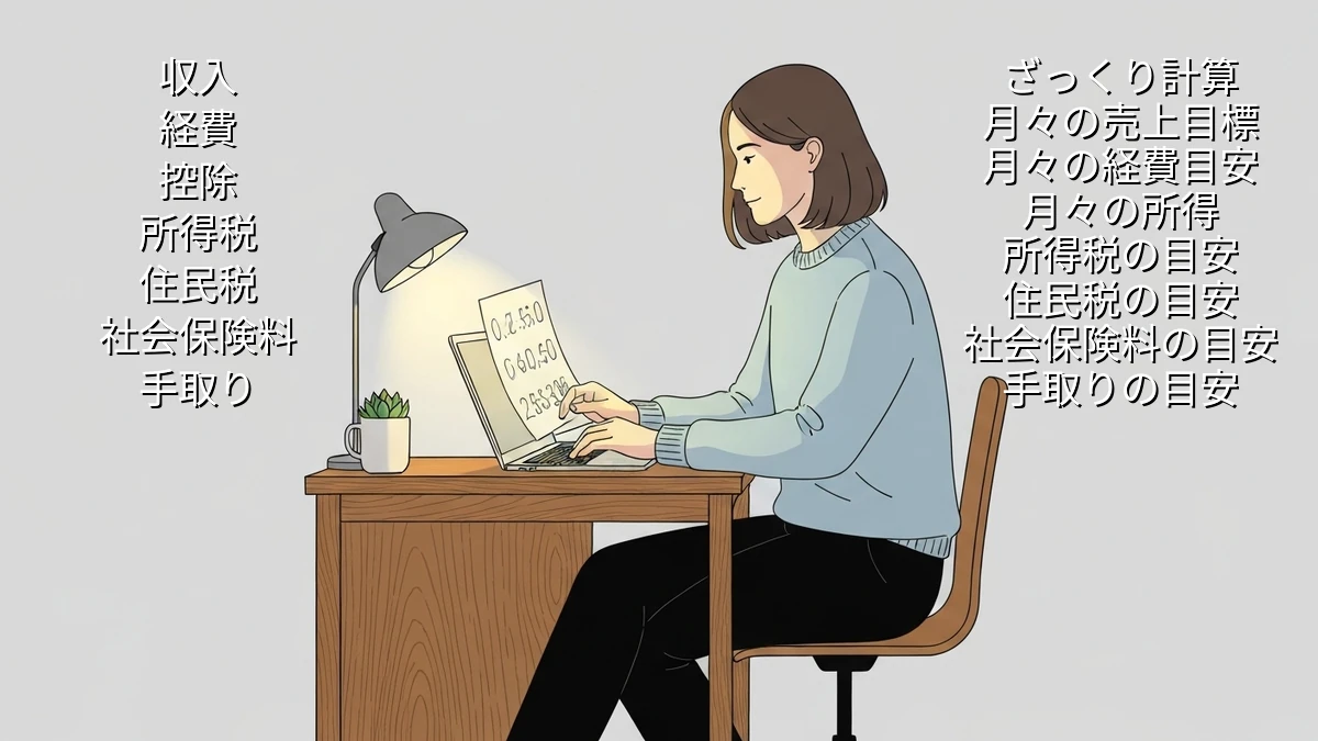 フリーランスの税金：手取りはいくら？初めてでもざっくり計算できる方法